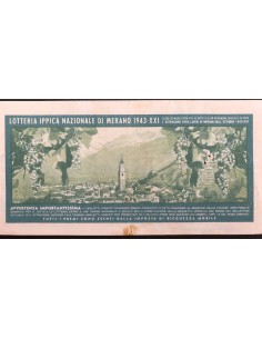 1943 GRANDE LOTTERIA IPPICA NAZIONALE IN MERANO LIRE 12... 2