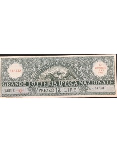 1935 GRANDE LOTTERIA IPPICA NAZIONALE MERANO LIRE 12...