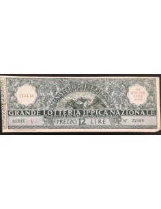 1935 GRANDE LOTTERIA IPPICA NAZIONALE MERANO LIRE 12...