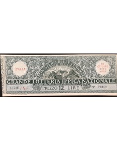 1935 GRANDE LOTTERIA IPPICA NAZIONALE MERANO LIRE 12...
