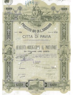 CITTA' DI PAVIA - 40 OBBLIGAZIONI 1933