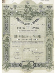 CITTA' DI PAVIA - 10 OBBLIGAZIONI 1911