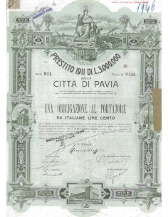 CITTA' DI PAVIA - 1 OBBLIGAZIONE 1911