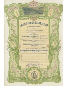 OPIFICIO SERICO DI SAN LEUCIO SOC. ANONIMA 1 AZIONE SAN LEUCIO 1902