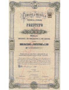 COMUNE DI MESOLA - 1 OBBLIGAZIONE 1869