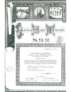 SAM SOCIETA' ACQUE MINERALI - 1 AZIONE ROMA 1926