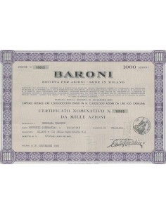 BARONI - 1000 AZIONI MILANO 1961