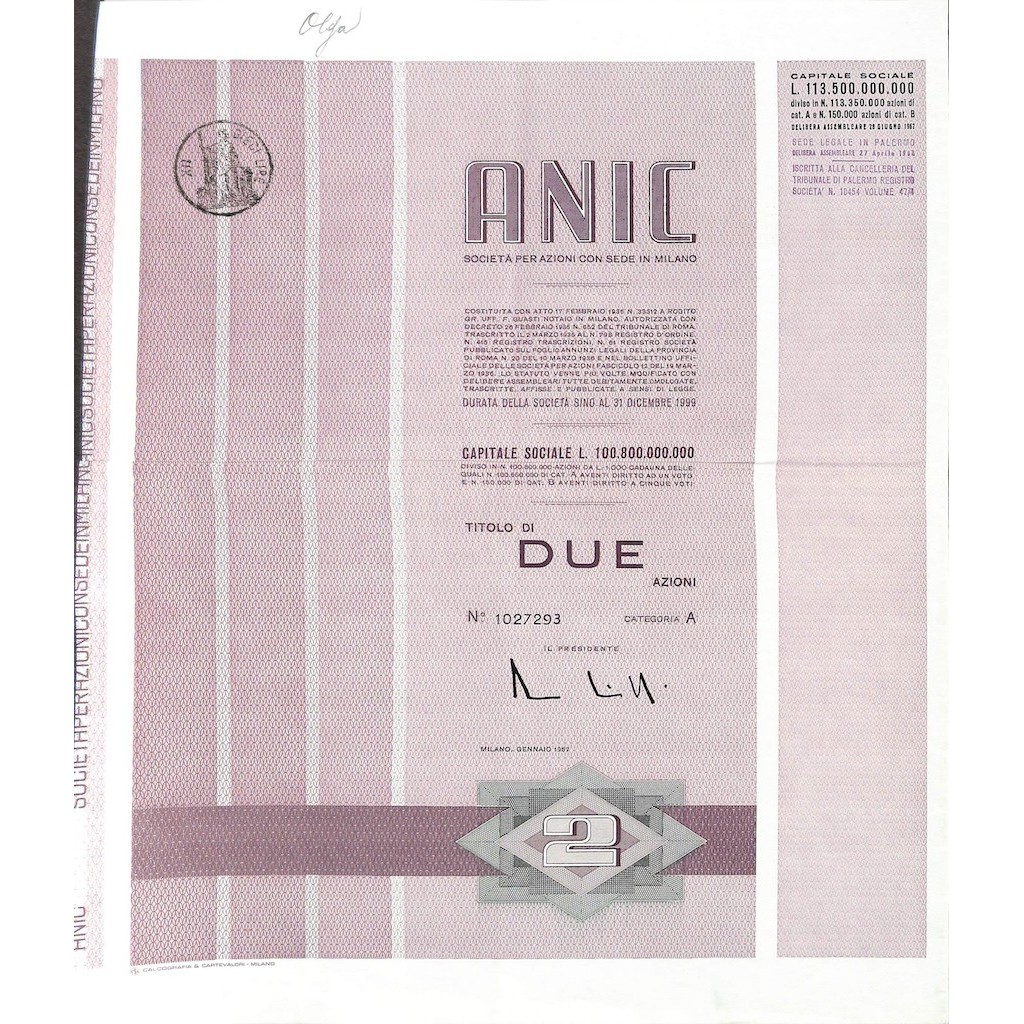 ANIC - 2 AZIONi MILANO 1967