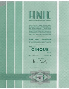 ANIC - 5 AZIONI MILANO 1967