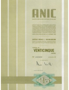 ANIC - 25 AZIONI MILANO 1967