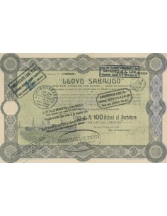 LLOYD SABAUDO - 100 AZIONI GENOVA 1928