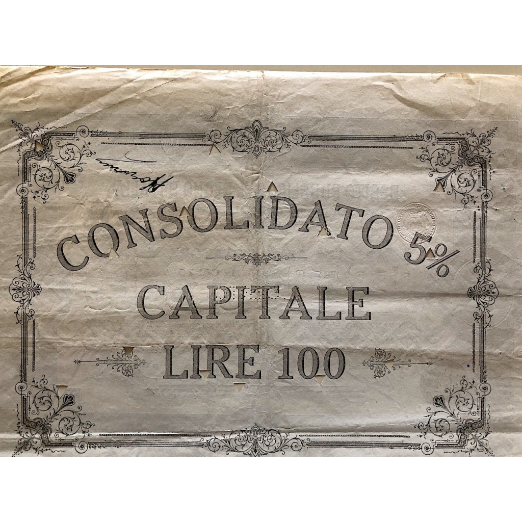 CARTELLA 100 LIRE - D.PUBBLICO CONSOLIDATO...