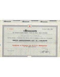 LA RINASCENTE - 10 OBBLIGAZIONI - MILANO 1956