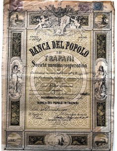 1905 - BANCA DEL POPOLO IN TRAPANI Disegno di  A. TERZI