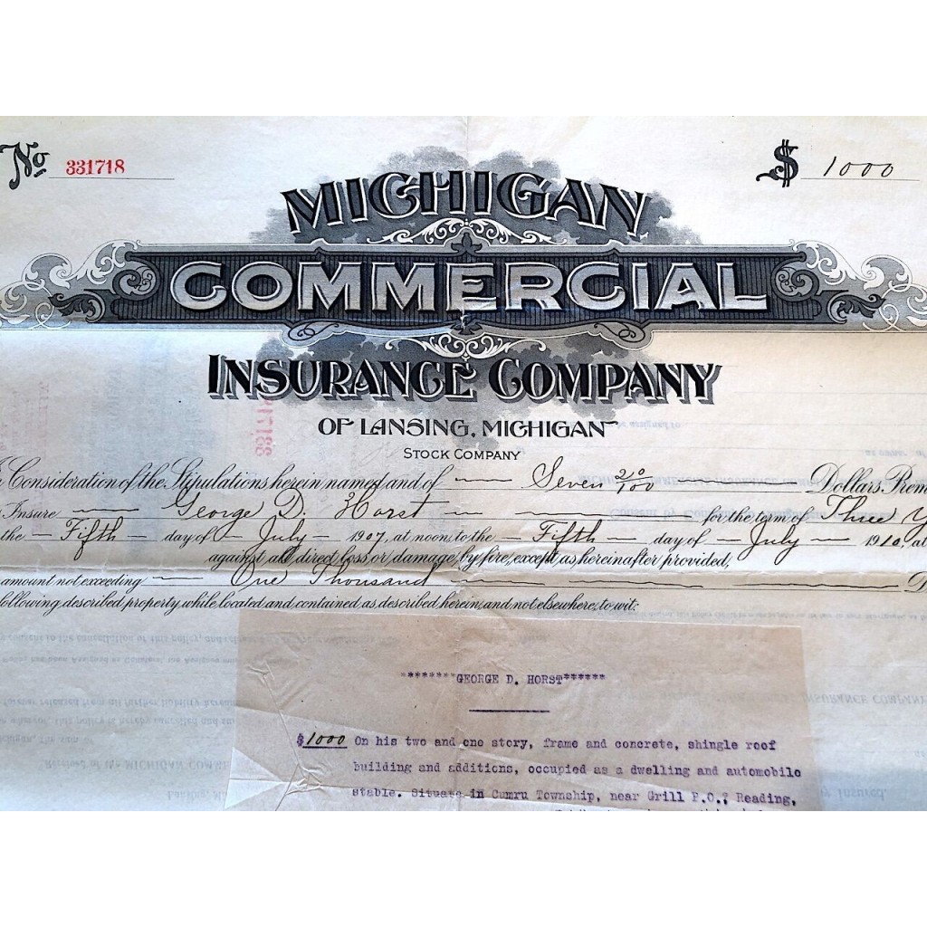 1907 - MICHIGAN COMMERCIAL INSURANCE COMPANY