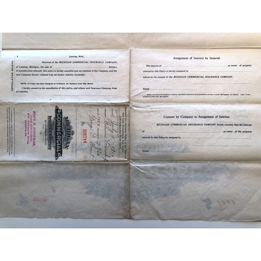 1907 - MICHIGAN COMMERCIAL INSURANCE COMPANY