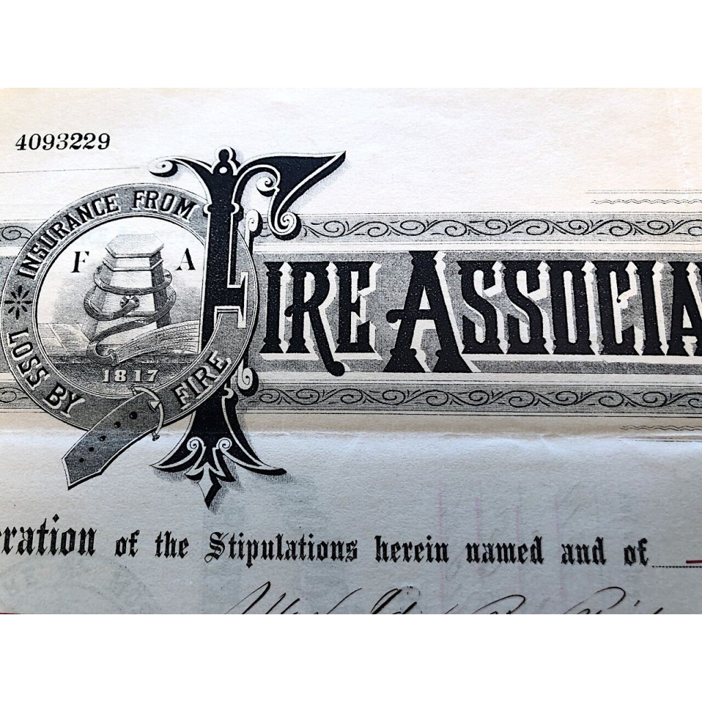 1910 - FIRE ASSOCIATION OF PHILADELPHIA