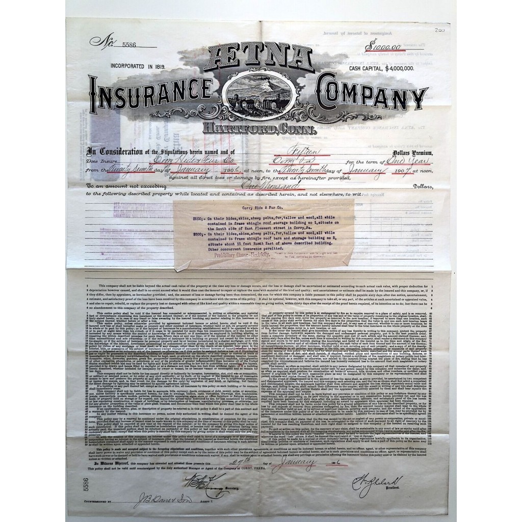 1906 - AETNA INSURANCE COMPANY