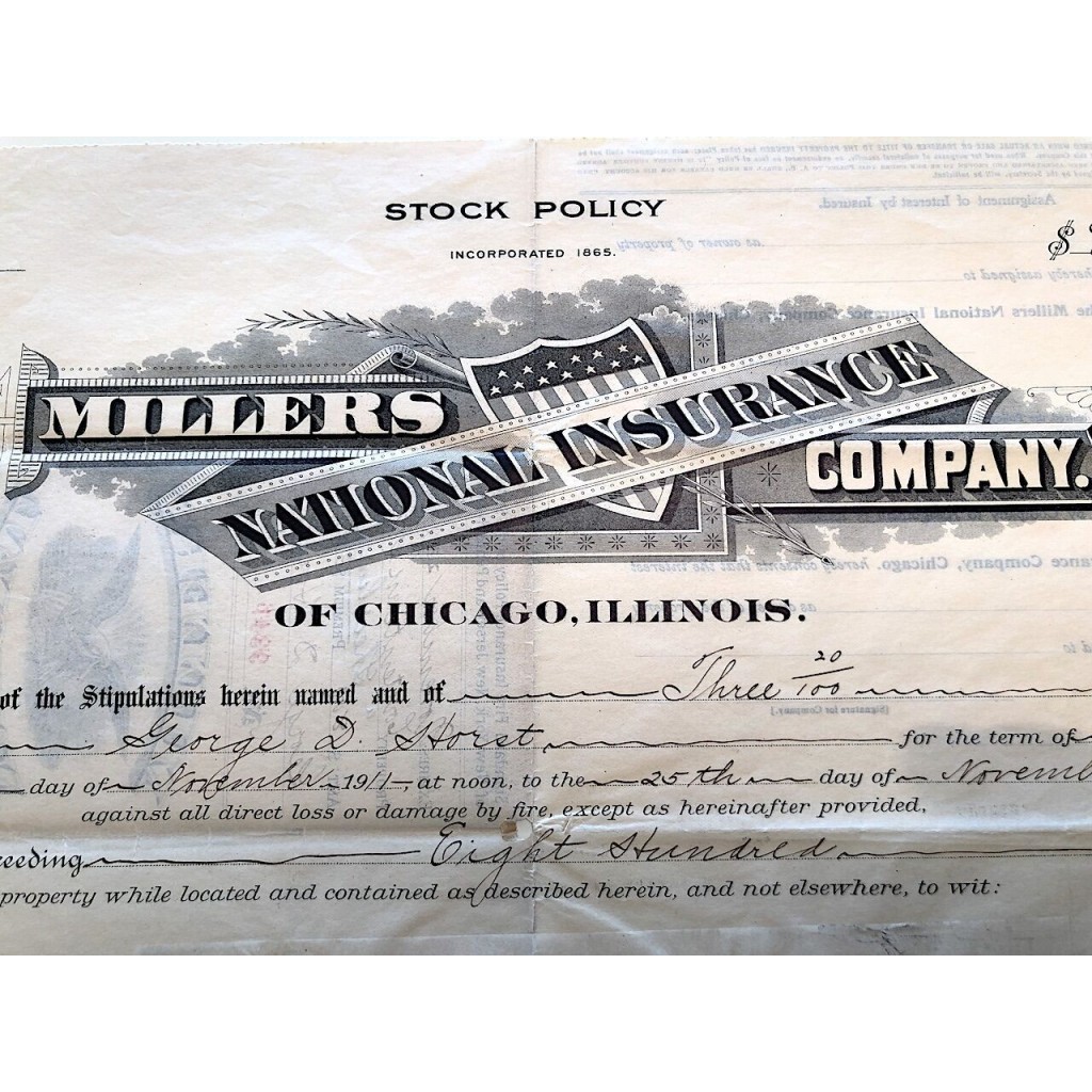 1911 - MILLERS NATIONAL INSURANCE COMPANY