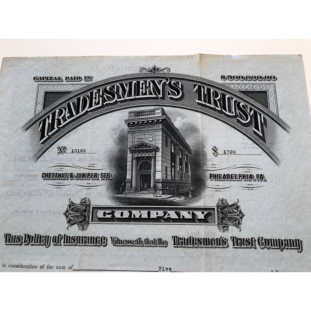 1910 - TRADESMEN'S TRUST COMPANY