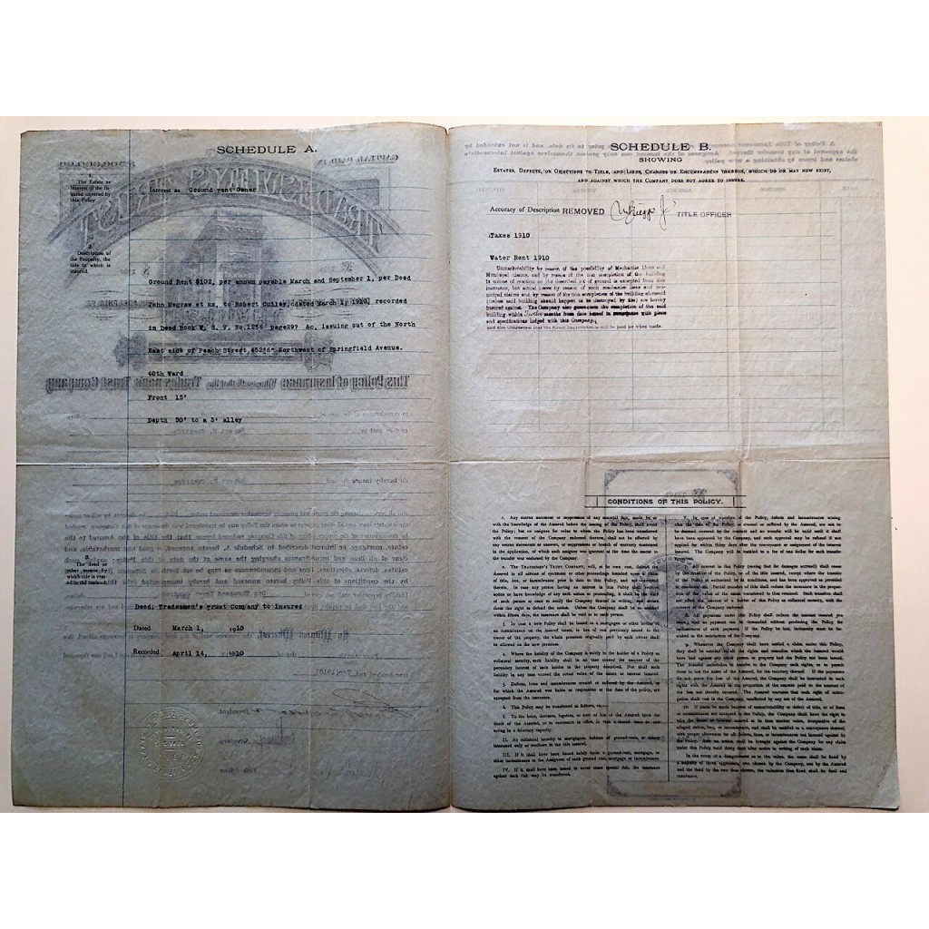 1910 - TRADESMEN'S TRUST COMPANY