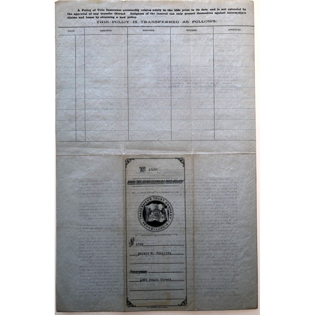 1910 - TRADESMEN'S TRUST COMPANY