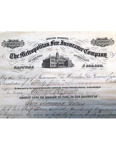 1857 - THE METROPOLITAN FIRE INSURANCE COMPANY