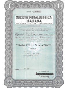 SOCIETA' METALLURGICA ITALIANA - UNA AZIONE FIRENZE 1980