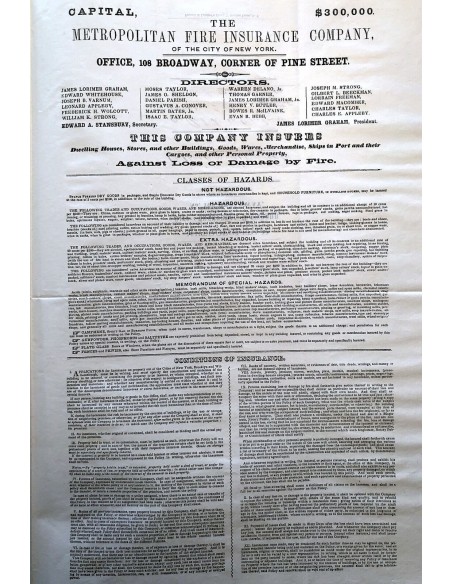 1857 - THE METROPOLITAN FIRE INSURANCE COMPANY