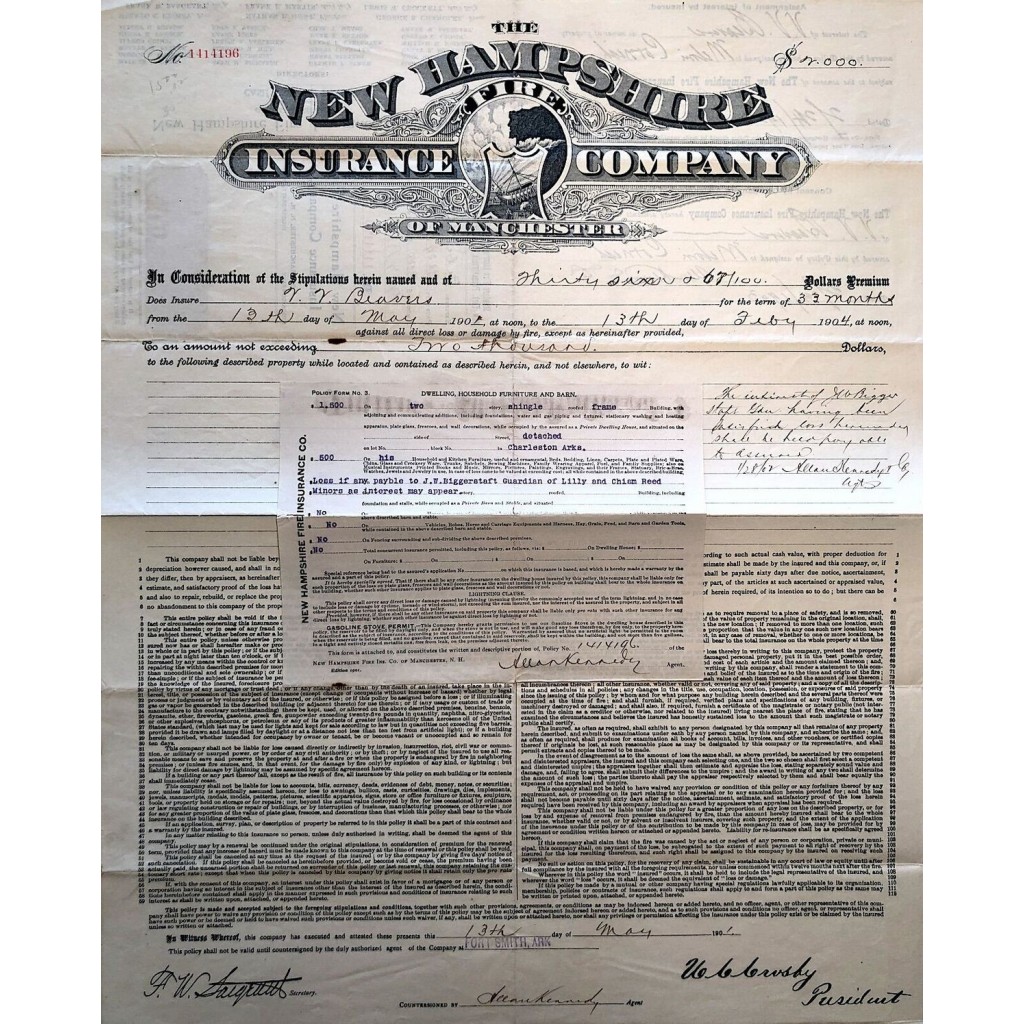 1901 - THE NEW HAMPSHIRE FIRE INSURANCE COMPANY