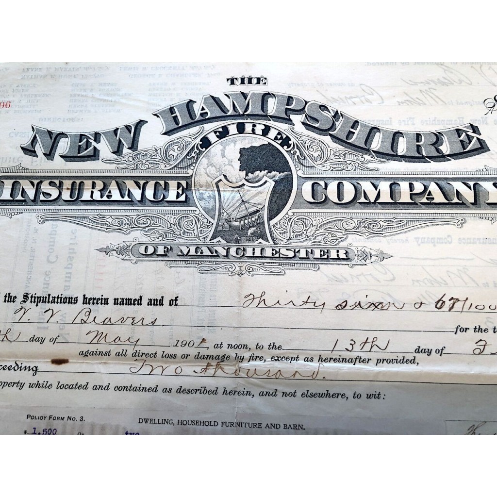 1901 - THE NEW HAMPSHIRE FIRE INSURANCE COMPANY