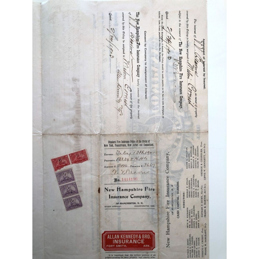 1901 - THE NEW HAMPSHIRE FIRE INSURANCE COMPANY