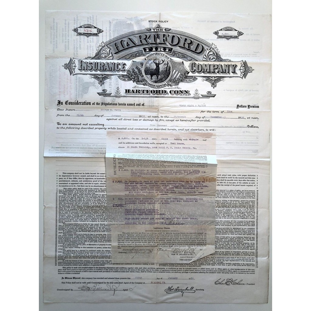 1910 - THE HARTFORD FIRE INSURANCE COMPANY