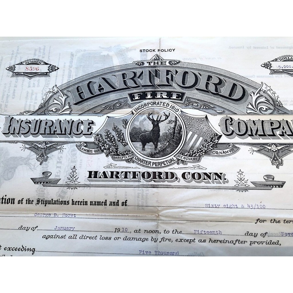 1910 - THE HARTFORD FIRE INSURANCE COMPANY
