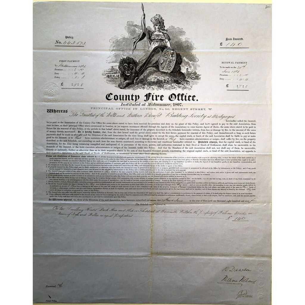 1864 - COUNTY FIRE OFFICE