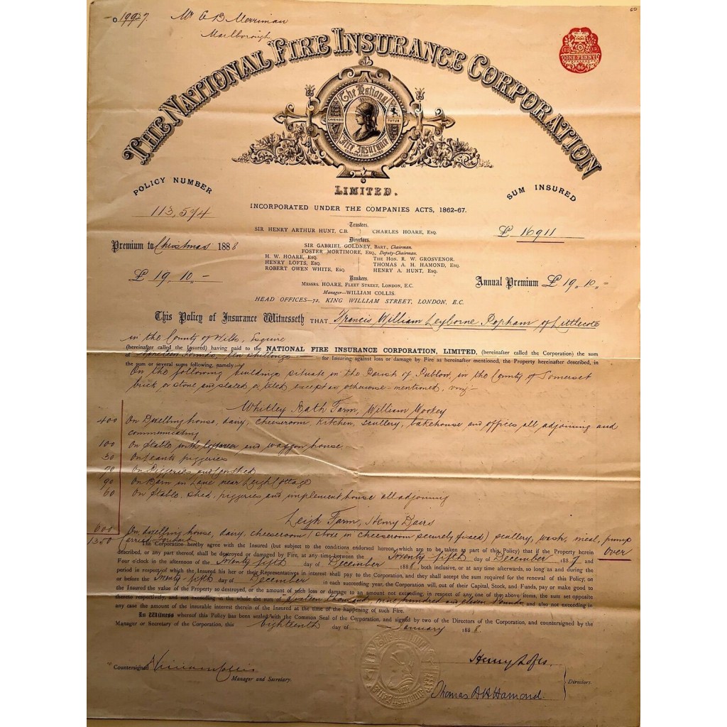 1888 - THE NATIONAL FIRE INSURANCE CORPORATION