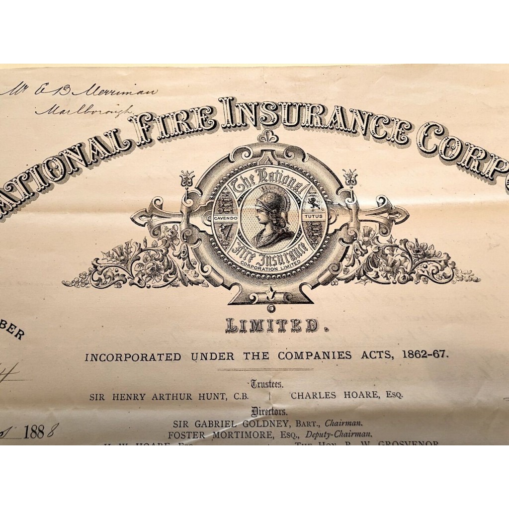 1888 - THE NATIONAL FIRE INSURANCE CORPORATION