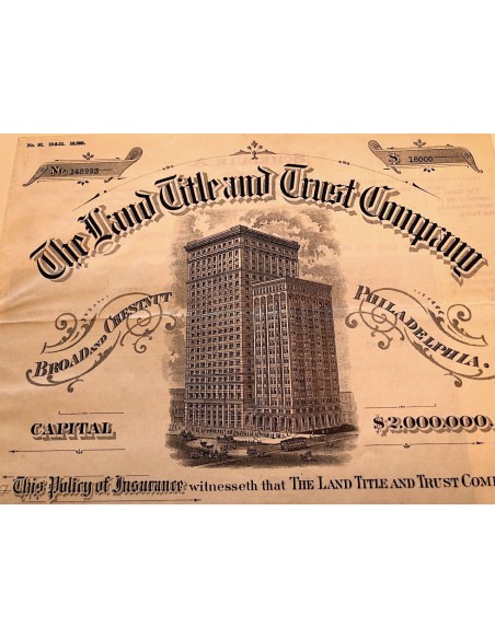 1913 - THE LAND TITLE AND TRUST COMPANY