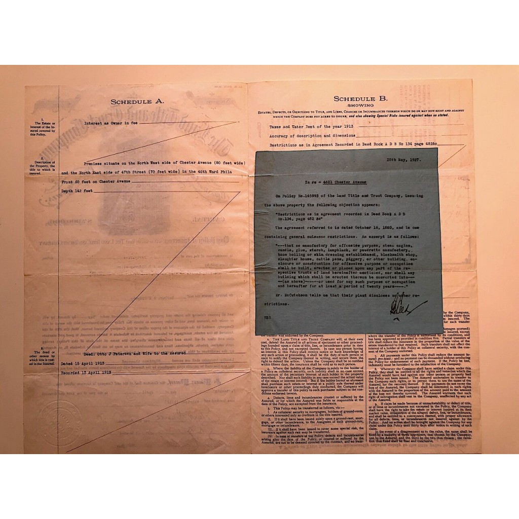 1913 - THE LAND TITLE AND TRUST COMPANY