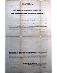 1834 - PERPETUAL - THE AMERICAN FIRE INSURANCE COMPANY