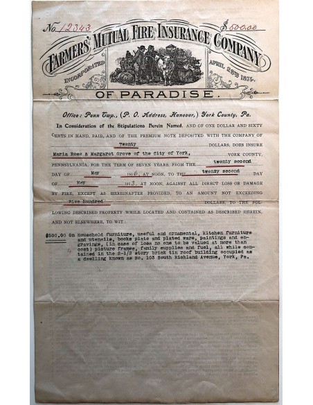 1906 - FARMERS' MUTUAL FIRE INSURANCE COMPANY
