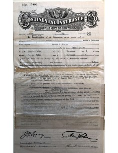 1913 - CONTINENTAL INSURANCE COMPANY OF THE CITY OF NEW YORK