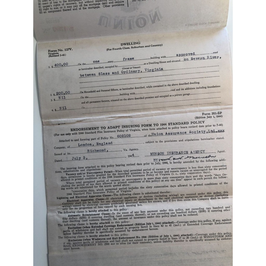 1944 - UNION - ASSURANCE SOCIETY LIMITED