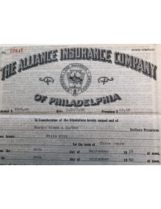 1937 - THE ALLIANCE INSURANCE COMPANY OF PHILADELPHIA 2