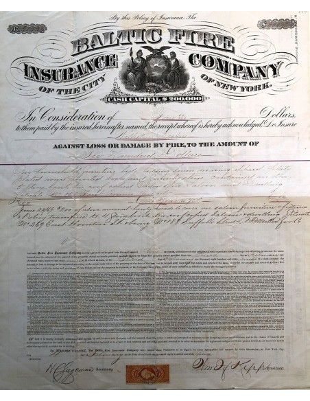 1869 - BALTIC FIRE INSURANCE COMPANY OF THE CITY OF NEW YORK