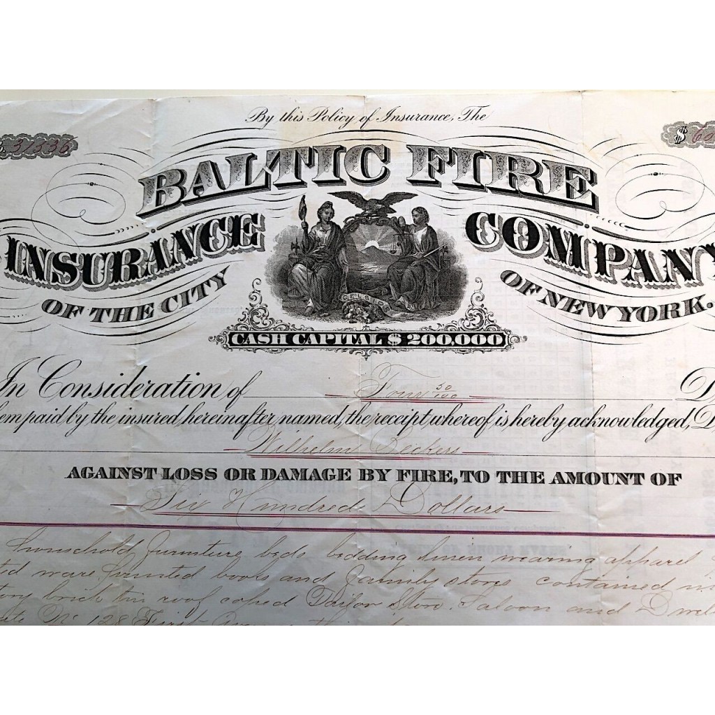 1869 - BALTIC FIRE INSURANCE COMPANY OF THE...