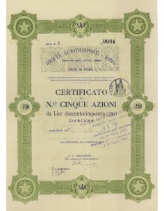 SOCIETA' AUTOTRASPORTI ROMA - 5 AZIONI