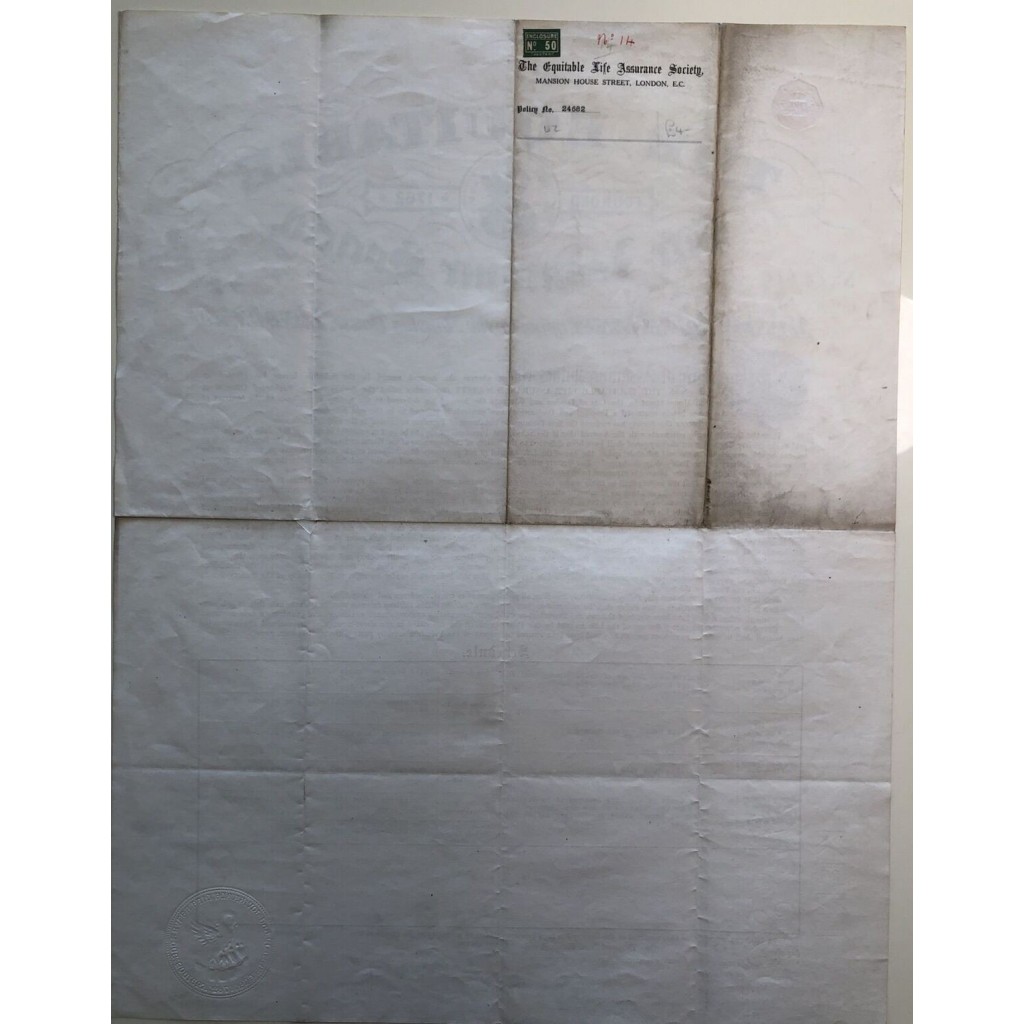 1922 - THE EQUITABLE LIFE ASSURANCE SOCIETY