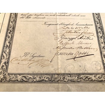 SOC. IN PART. PER L'ESTRAZIONE, LA PREPARAZIONE E LO SMERCIO DELLE MATERIE BITUMINOSE DEGLI ABRUZZI - NAPOLI 1859