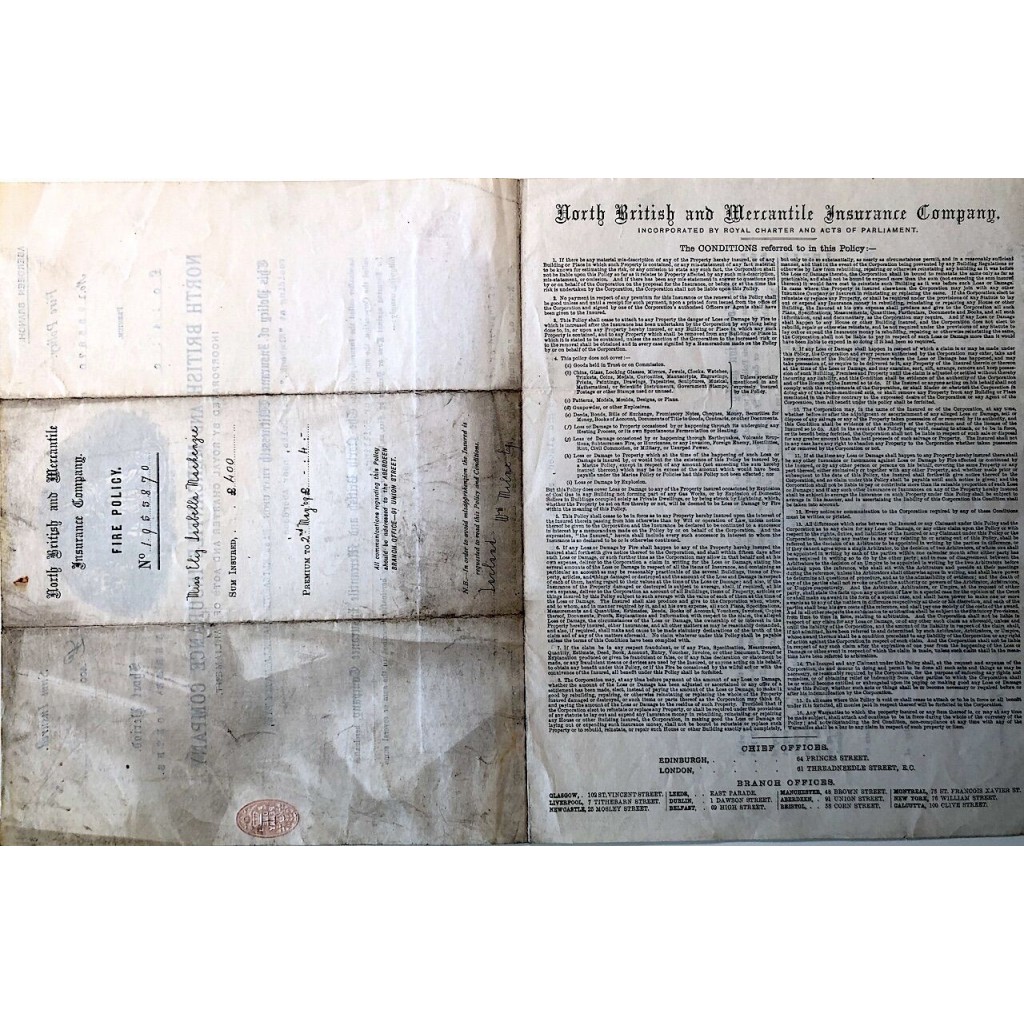 1909 - NORTH BRITISH AND MERCANTILE INSURANCE...